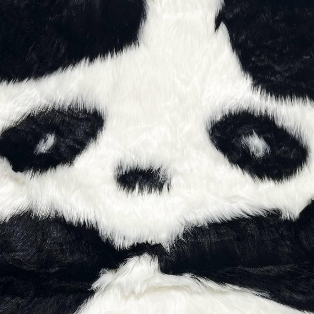Tappeto pelliccia ecologica Panda 80 x 90
