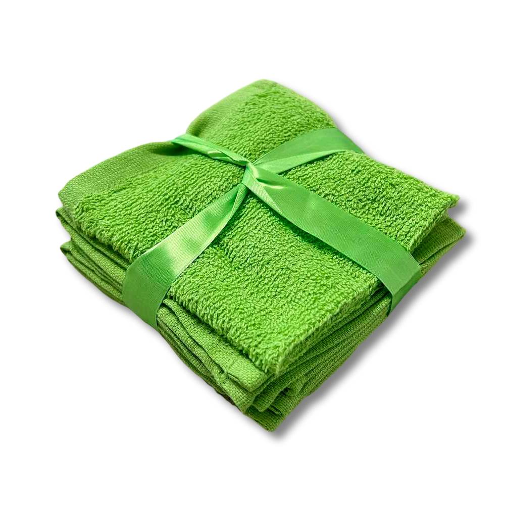 Set 4 lavette verde acido Personalizzate