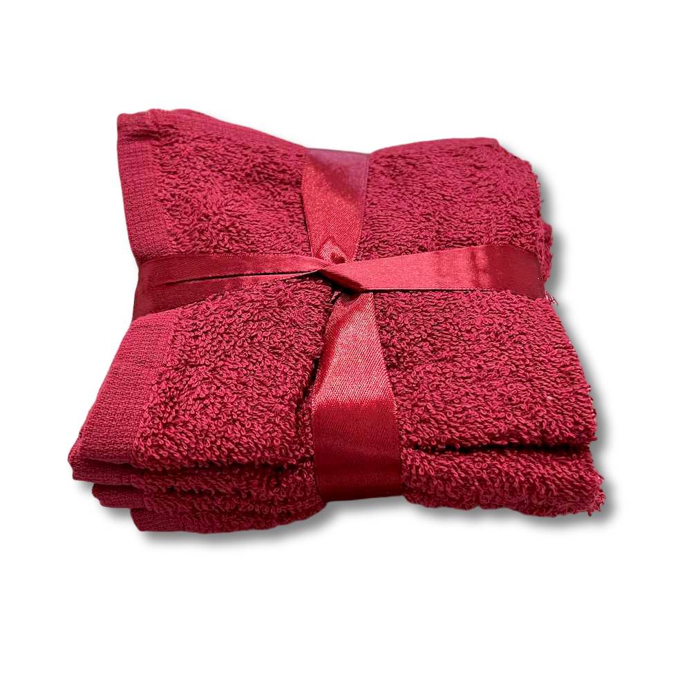 Set 4 lavette bordeaux Personalizzate