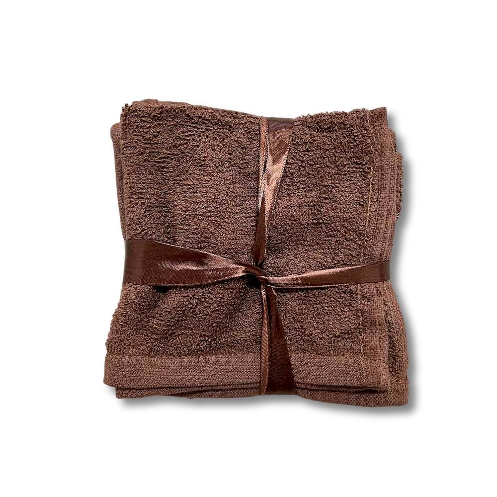 Set 4 lavette marrone cioccolato