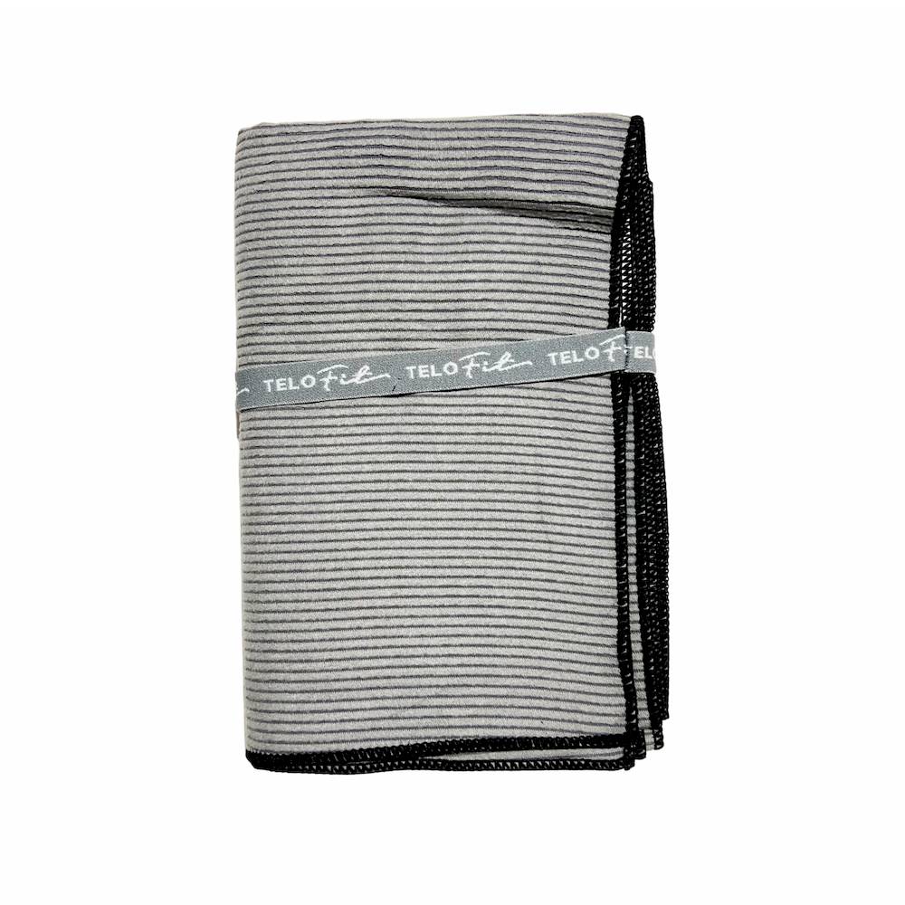 Telo Microfibra Fit Grigio bordo nero