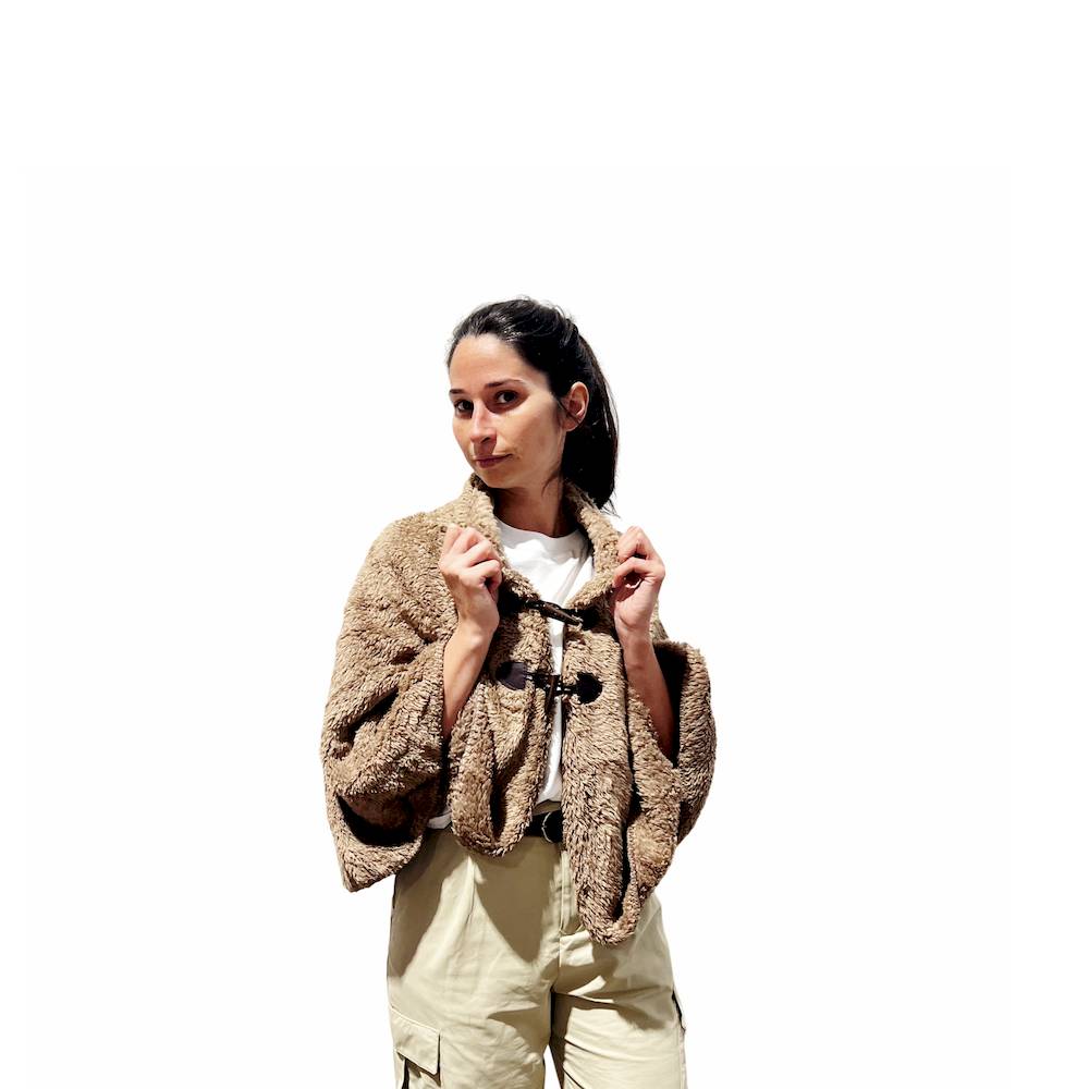 Mantella - Poncho Soffice Dody tortora