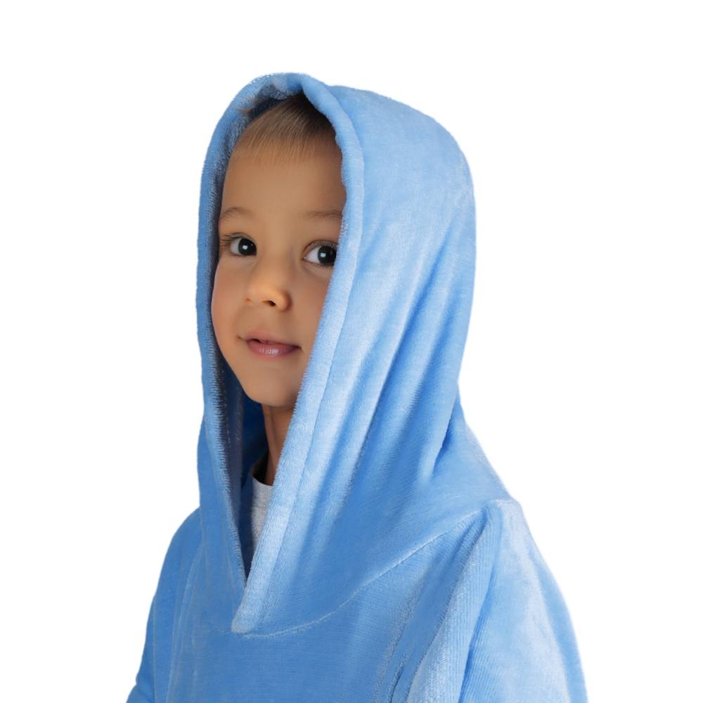 Felpone oversize Brighton Bimbo flannel azzurro