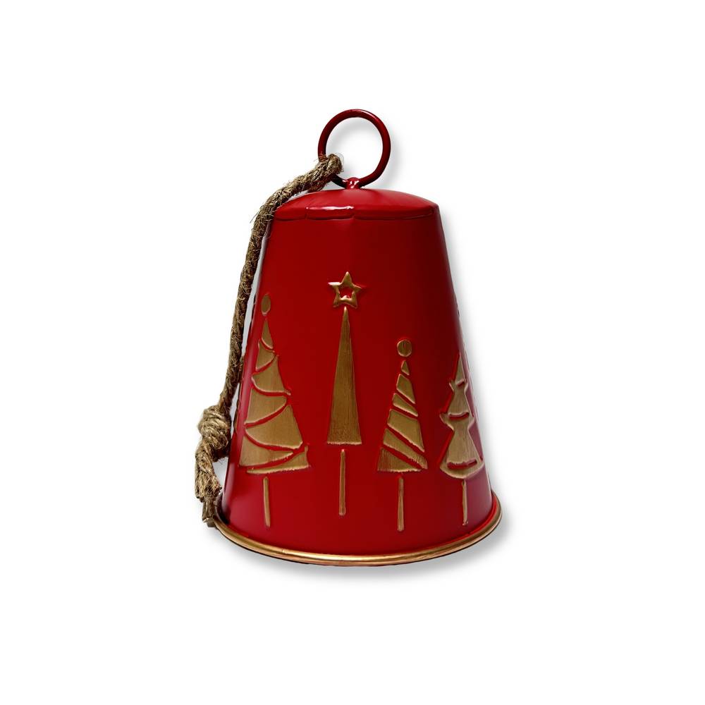 Campana in metallo Natalizia Rossa