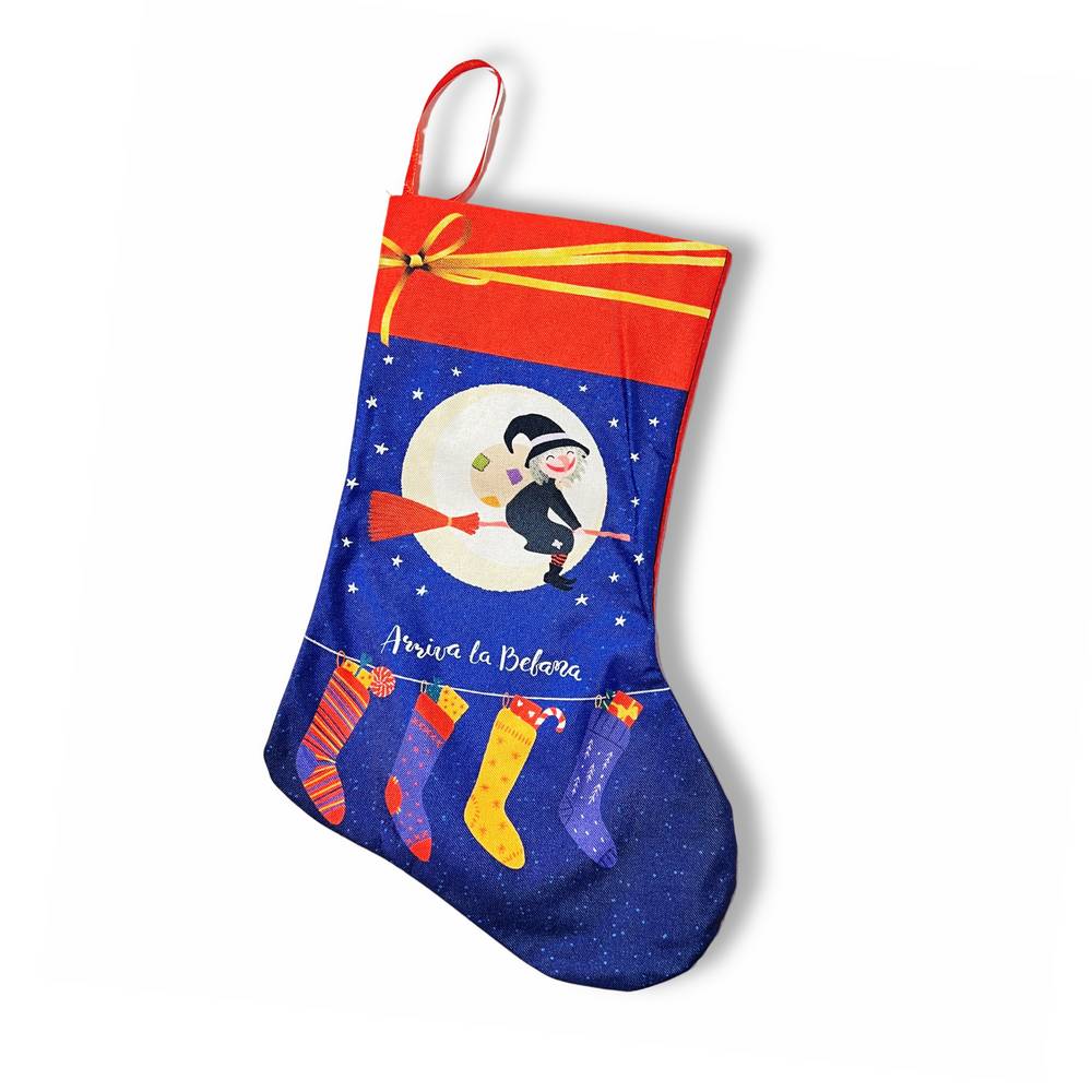 Calza della Befana in tessuto Viola