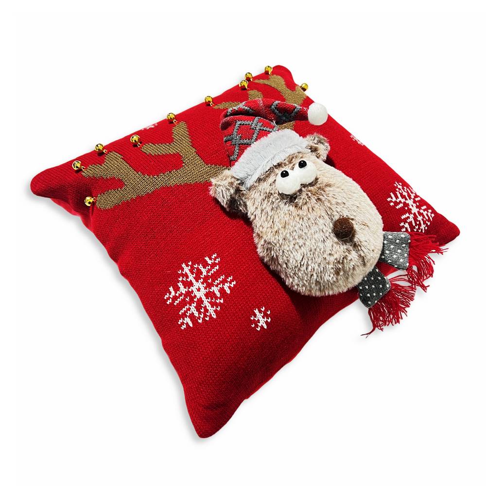 Federa cuscino in rilievo Dinal renna 45 x 45