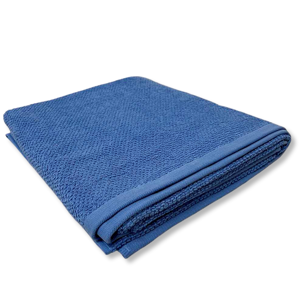 Coppia asciugamani chicco di riso blu