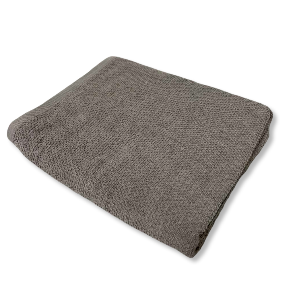 Coppia asciugamani chicco di riso grigio fumo