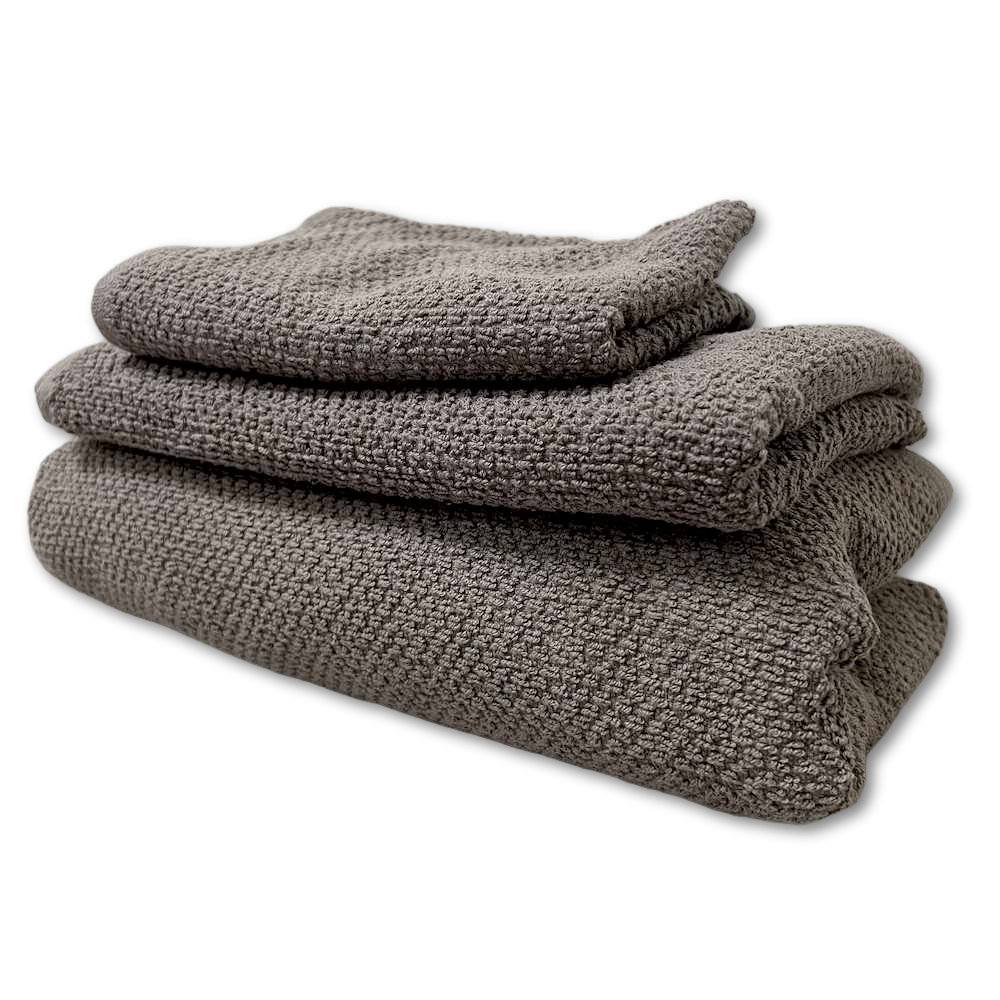 Set 3 pezzi chicco di riso grigio fumo