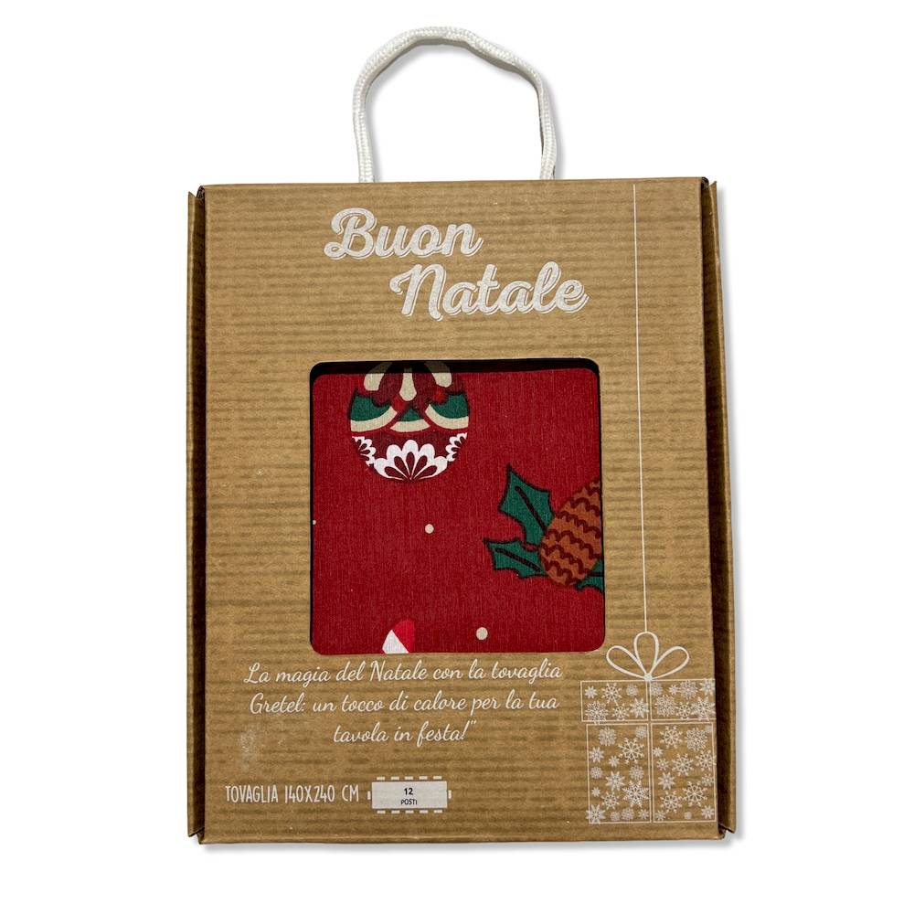 Tovaglia in scatola regalo Gretel Stella di natale 140 x 320