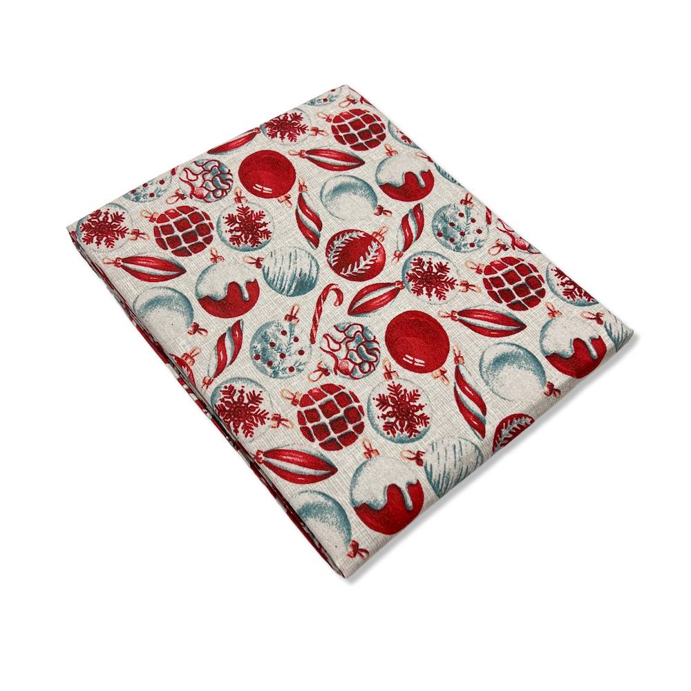 Tovaglia no stiro Kriss palline di natale 140 X 180