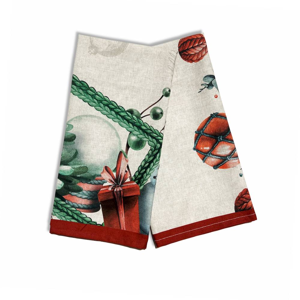 Set 2 Strofinacci Stampa digitale Pax Natale