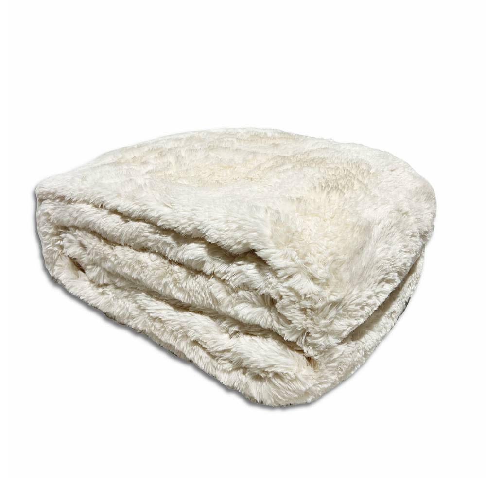 Coperta ecopelliccia Angy panna matrimoniale 210 x 240