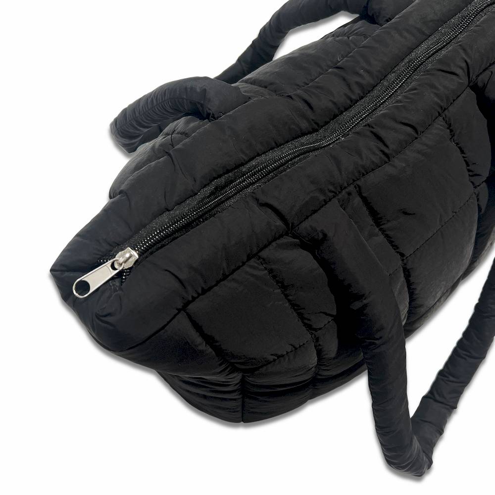 Borsa Tote trapuntata puffer Louise Nera