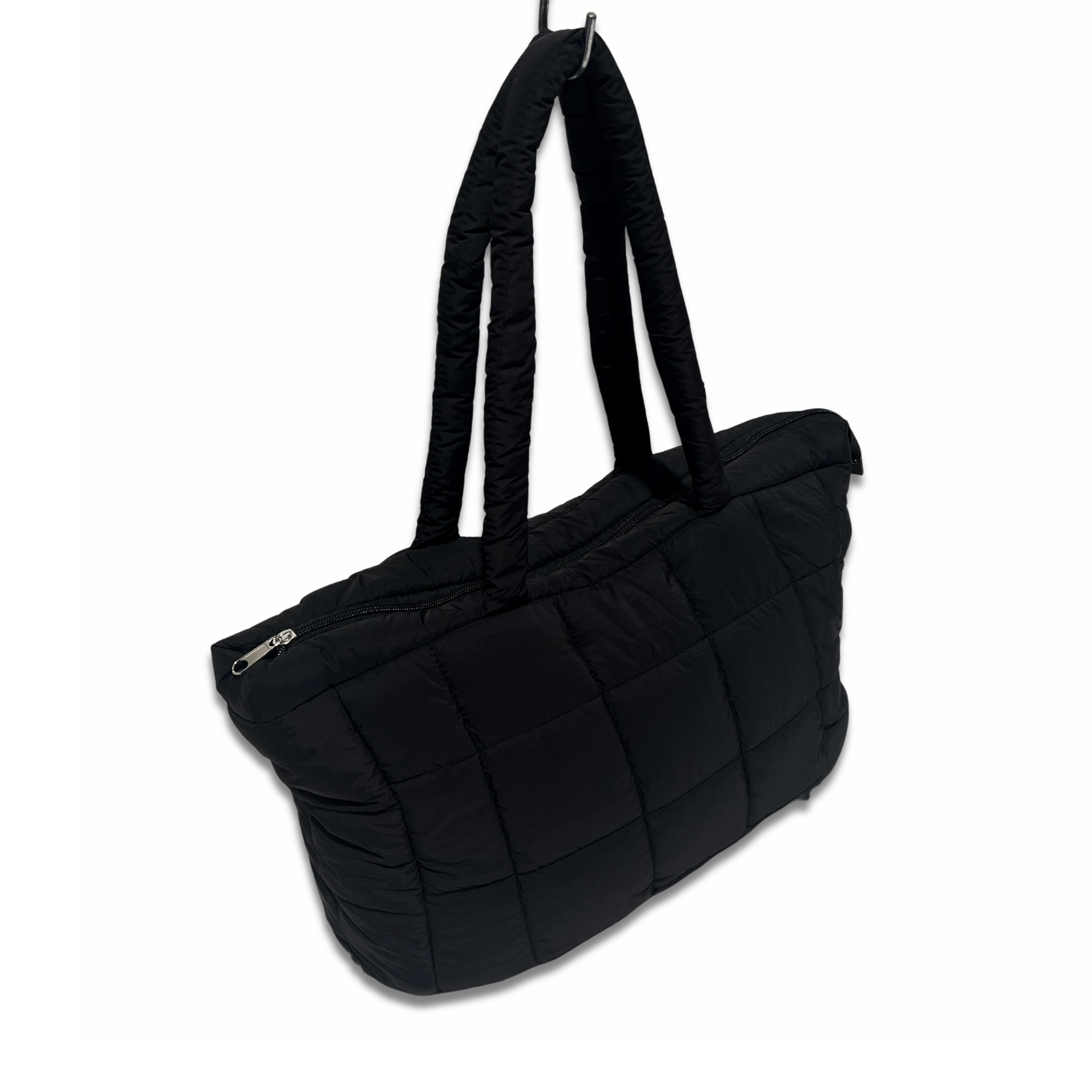 Borsa Tote trapuntata puffer Louise Nera