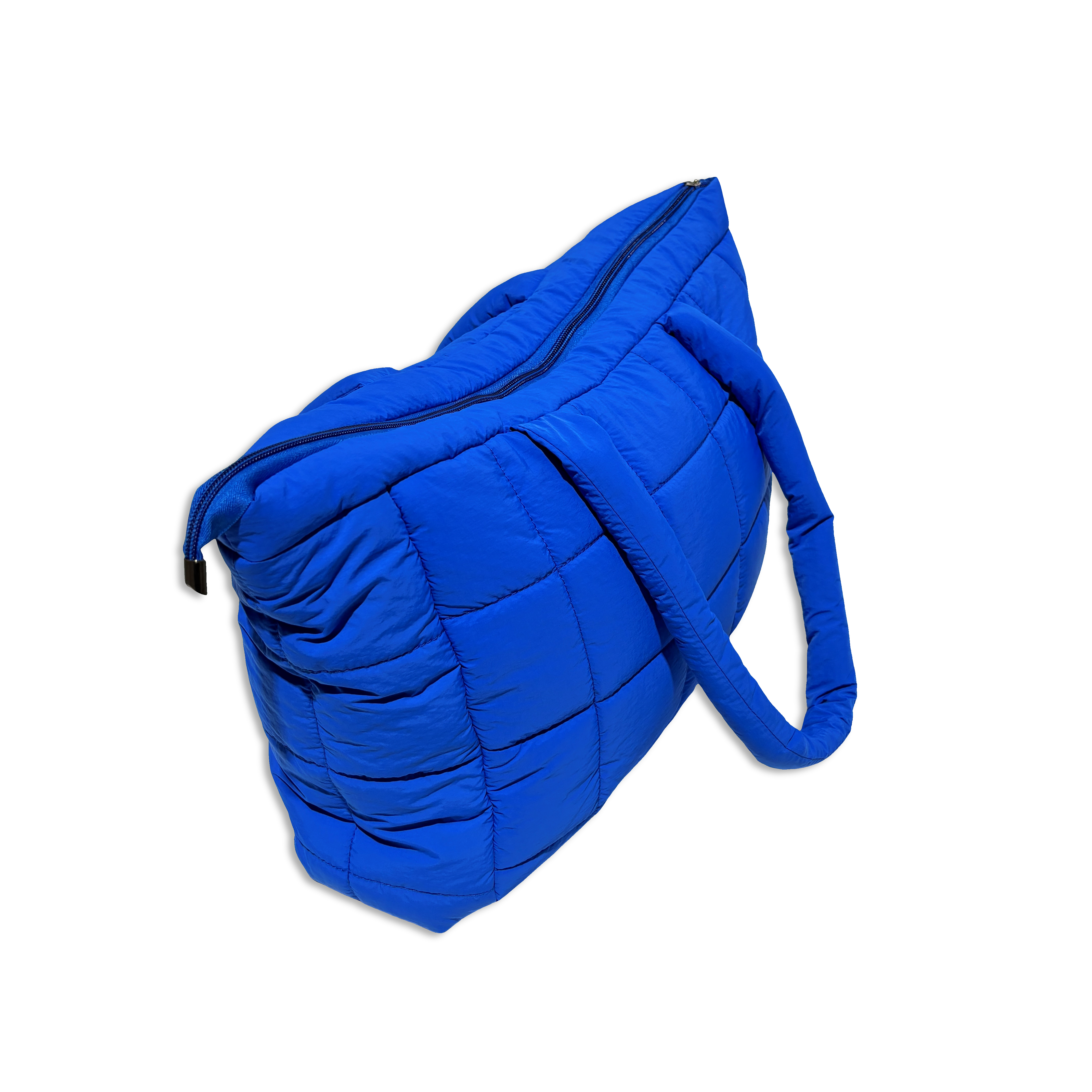 Borsa Tote trapuntata puffer Louise Blu Personalizzata