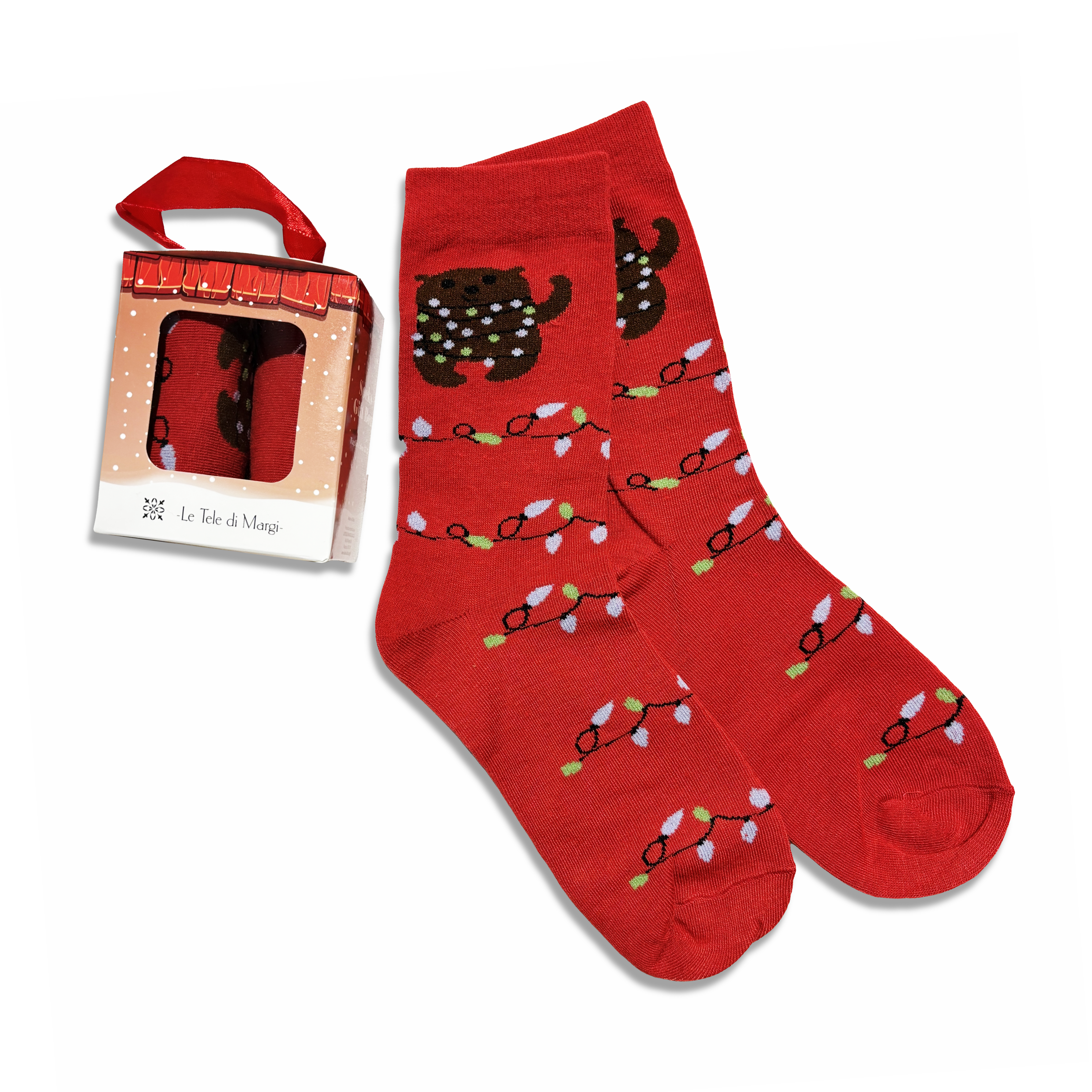 Calze Natalizie in Scatola Regalo Lucine