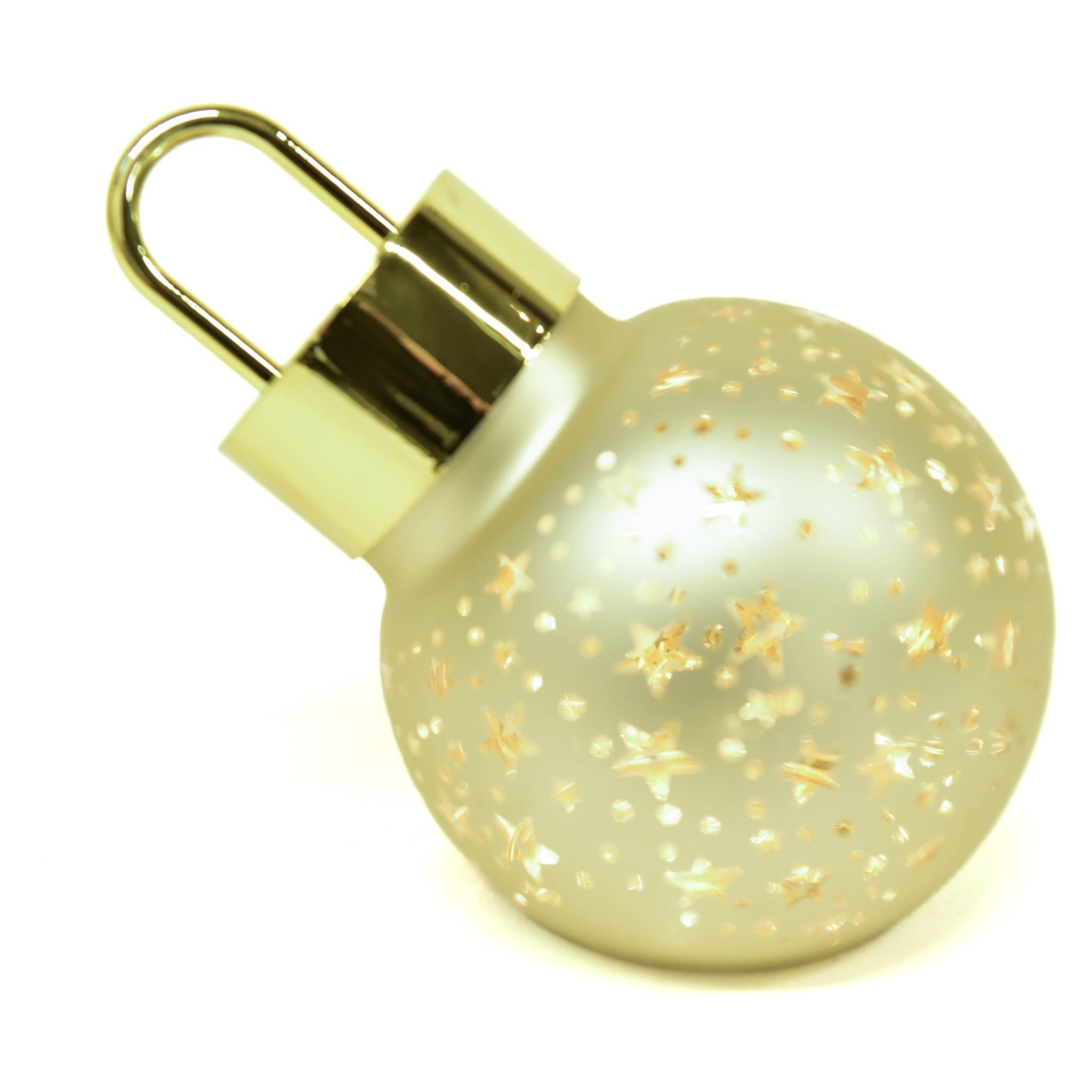 Palla di Natale in vetro con Luci oro