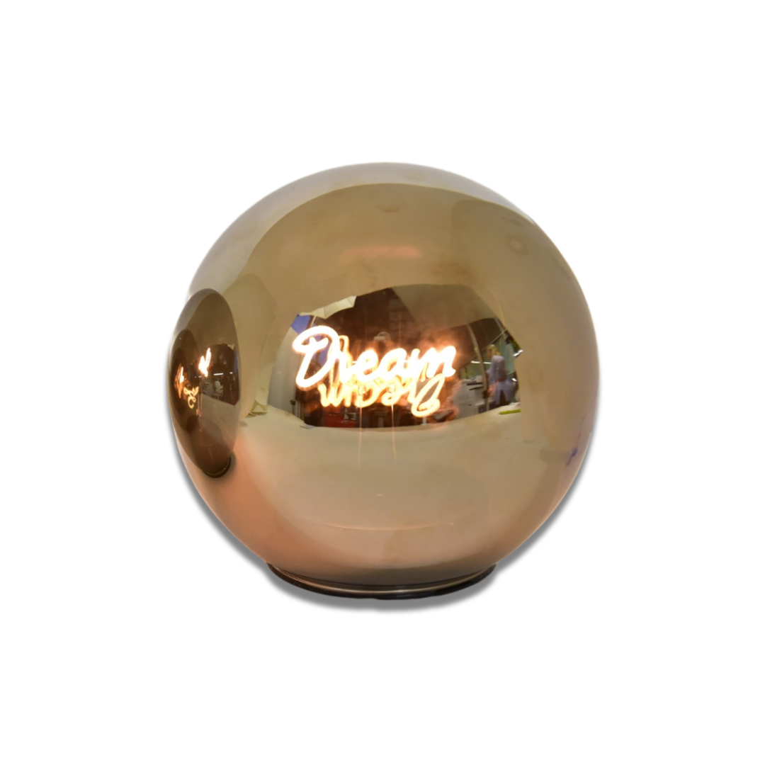 Palla di Natale in vetro specchiato con Luci Dream