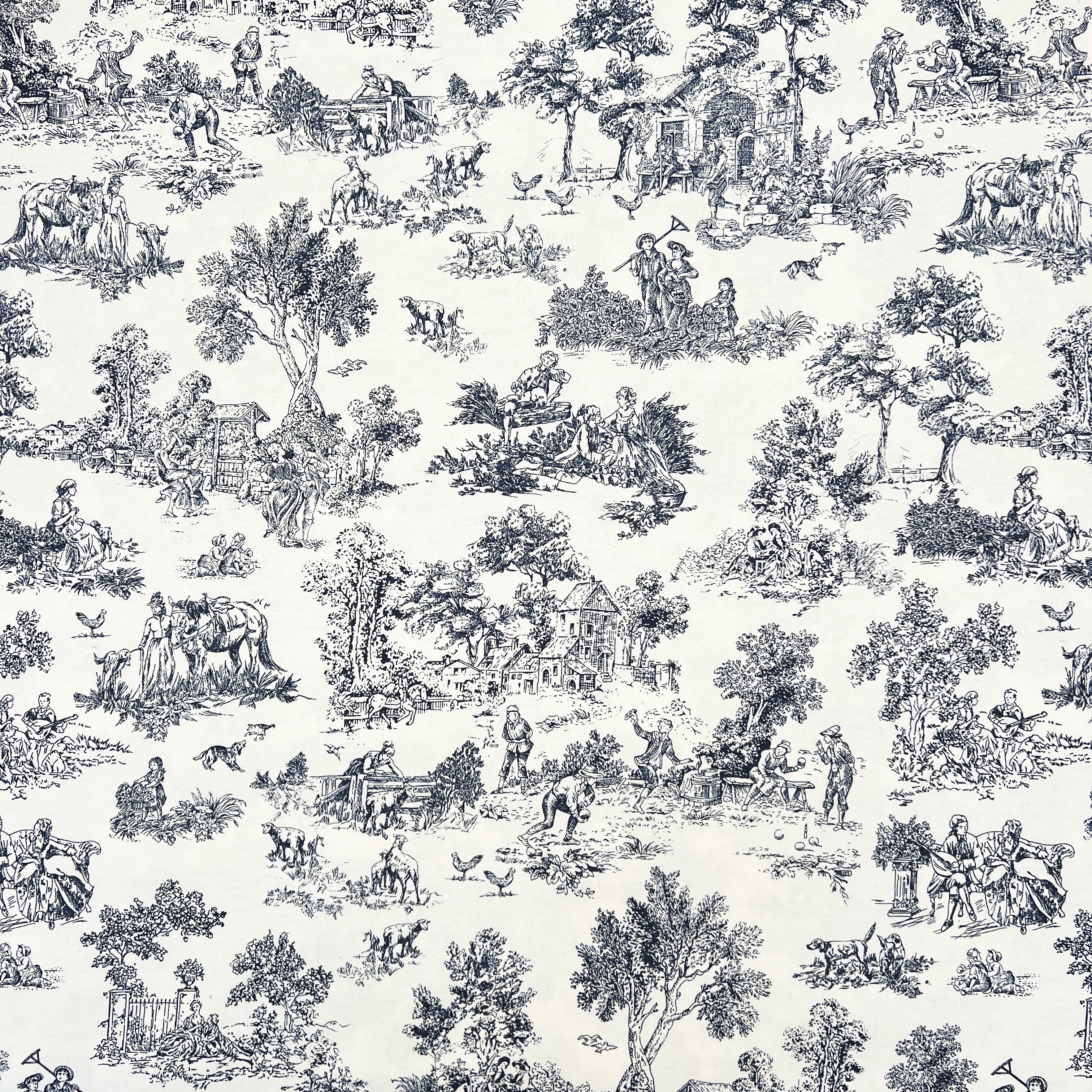 Centrotavola su misura Toile de Jouy Blu