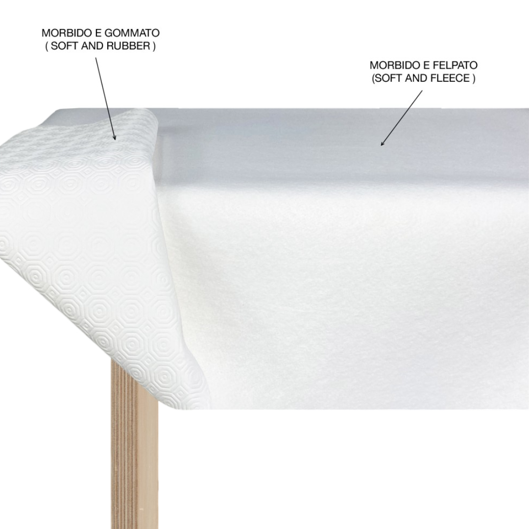 Mollettone in Feltro Gommato Bianco a metro