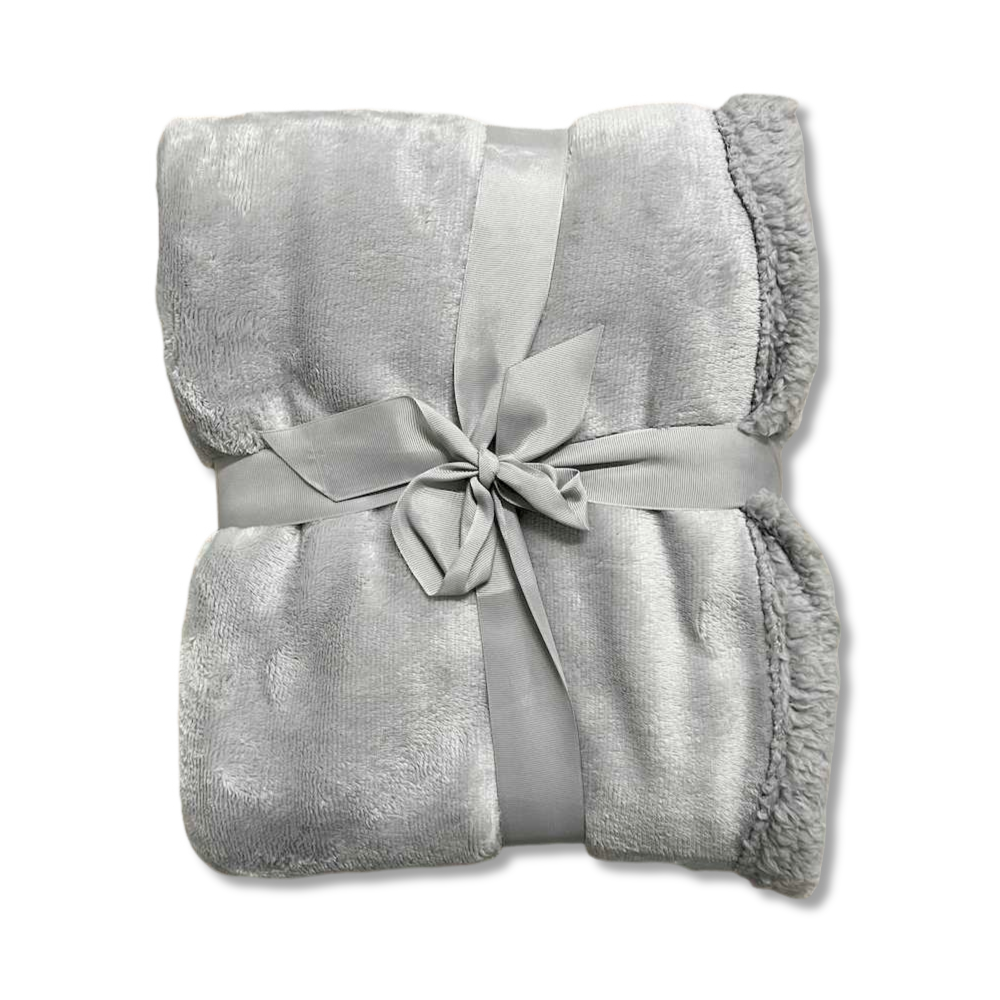 Plaid Sherpa Soffy Grigio chiaro 130 x 160