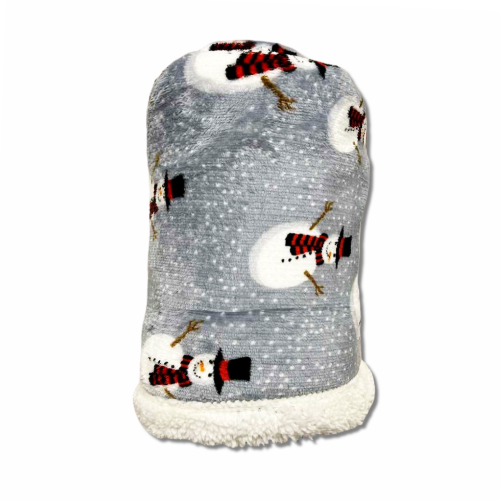 Plaid Sherpa Snowman pupazzi di neve grigio 125 x 155