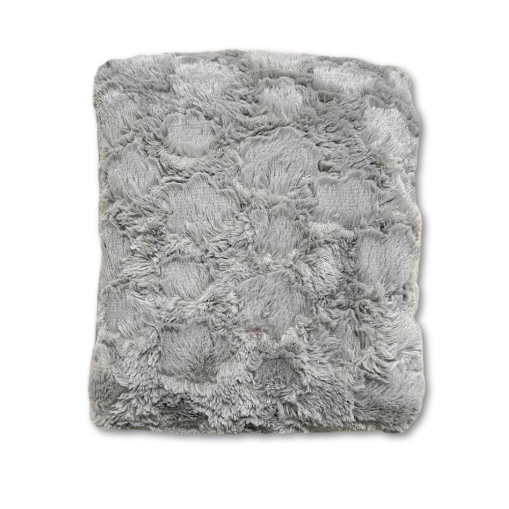 Plaid Glam pelliccia ecologica grigia 130 x 160