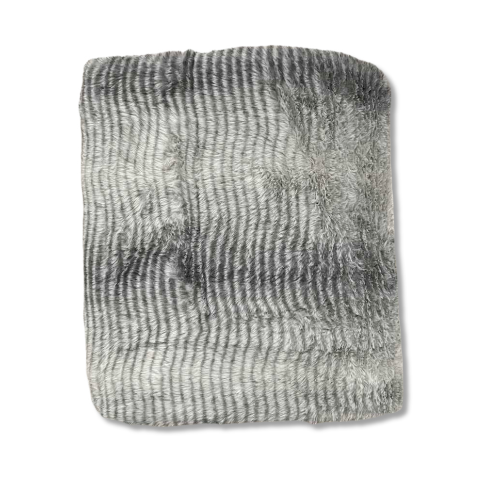 Plaid Rabbit pelliccia ecologica grigia 130 x 160