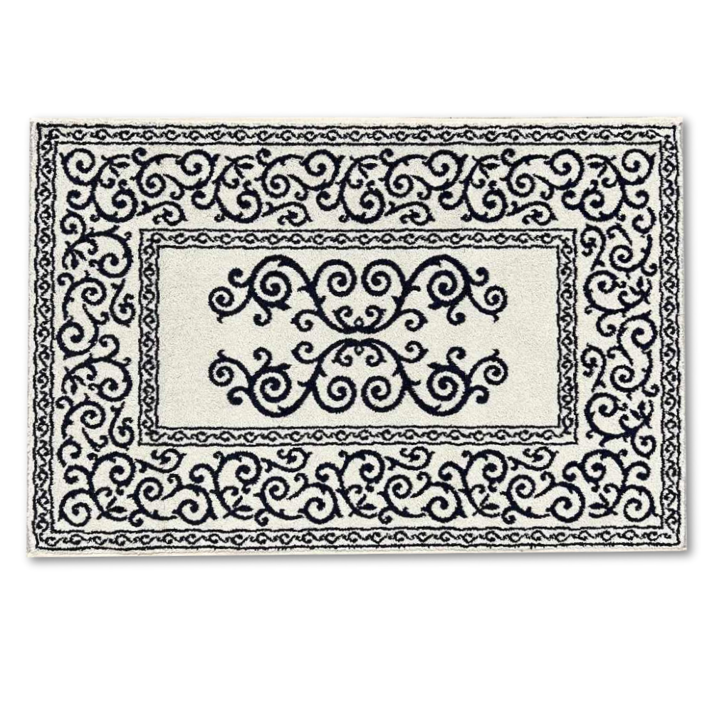 Tappeto barocco doubleface blu 60 x 90