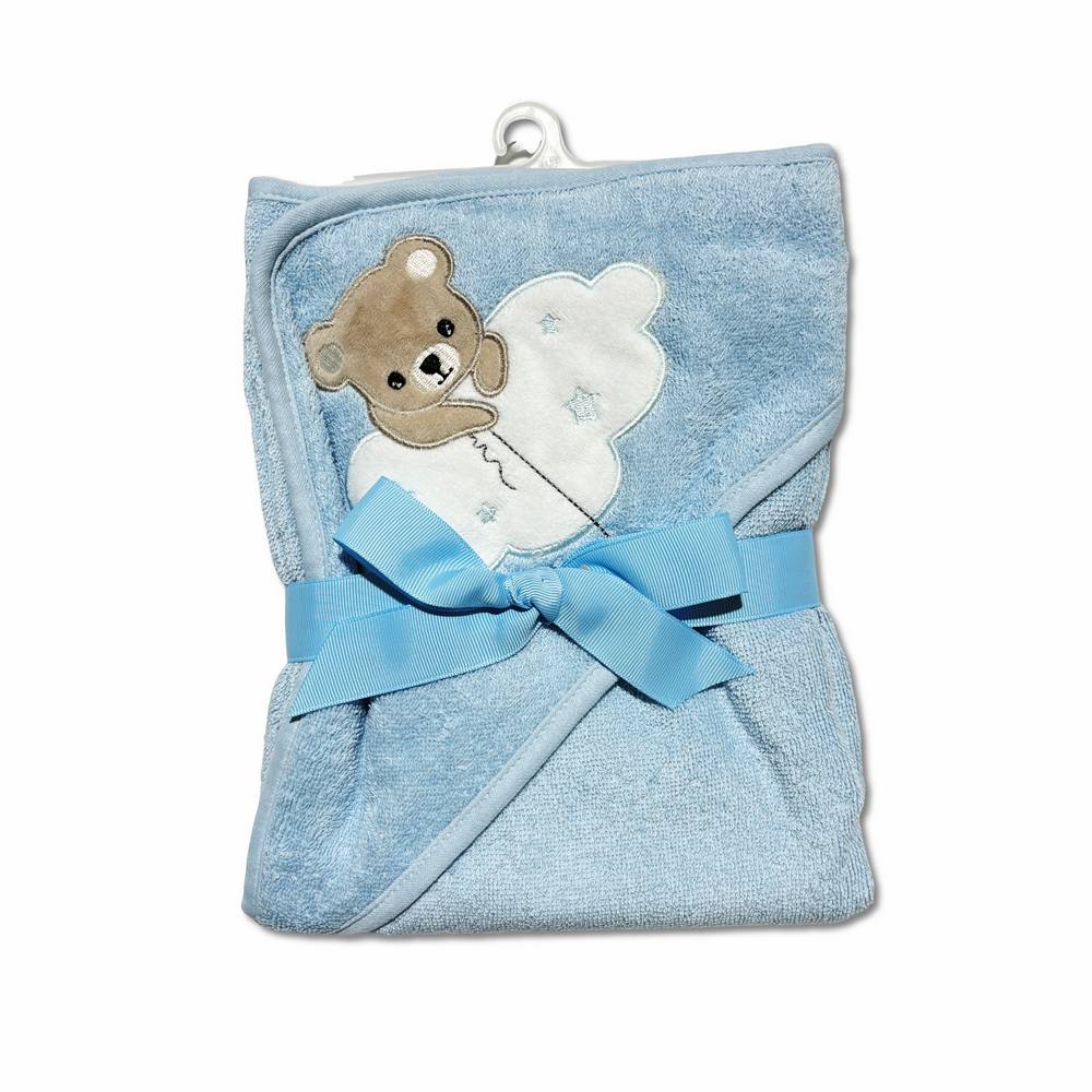 Triangolo in spugna di cotone per bambini Azzurro Personalizzato