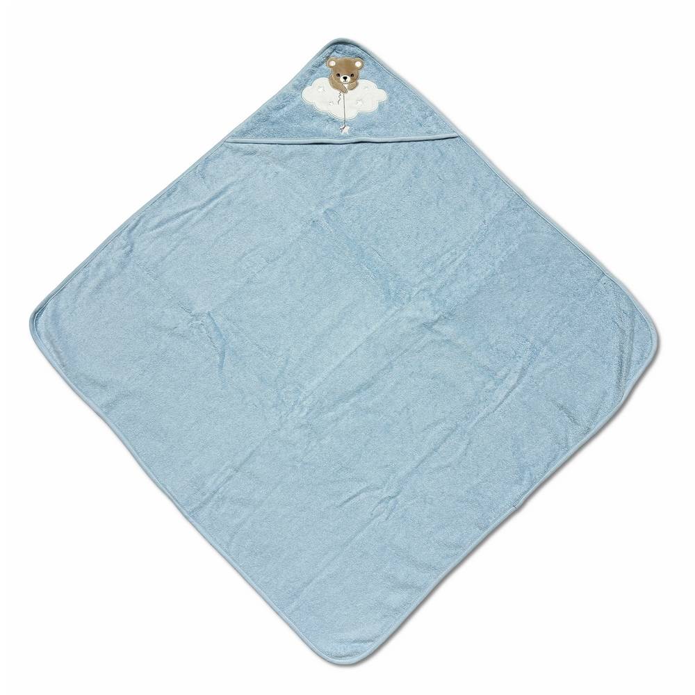 Triangolo in spugna di cotone per bambini Azzurro Personalizzato