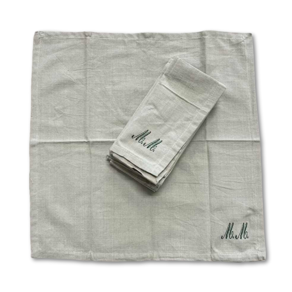 Set 4 tovaglioli tortora Personalizzati