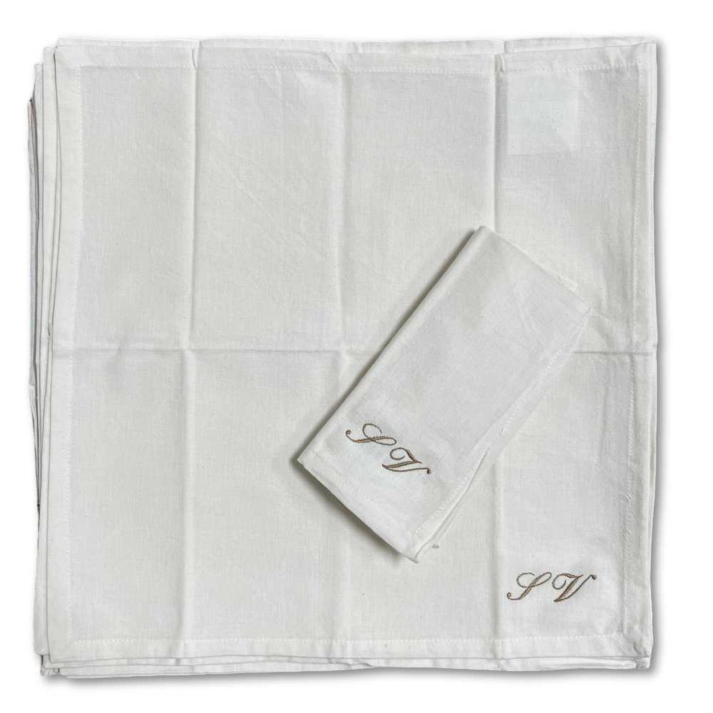Set 4 tovaglioli bianchi Personalizzati