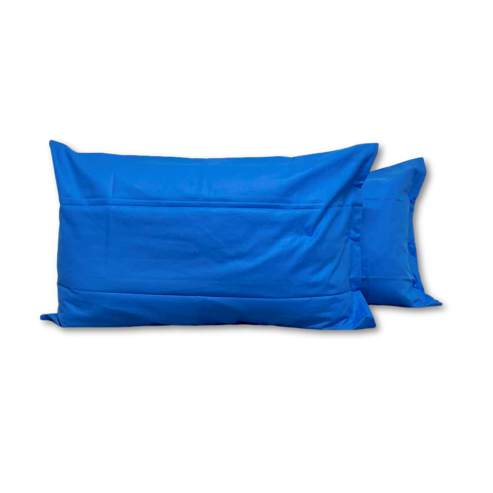 Coppia Federe con bottoni Blu Avio Personalizzate