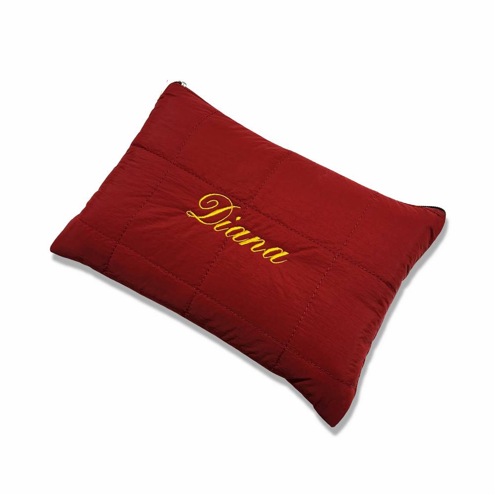 Pochette trapuntata Louise Bordeaux Personalizzata