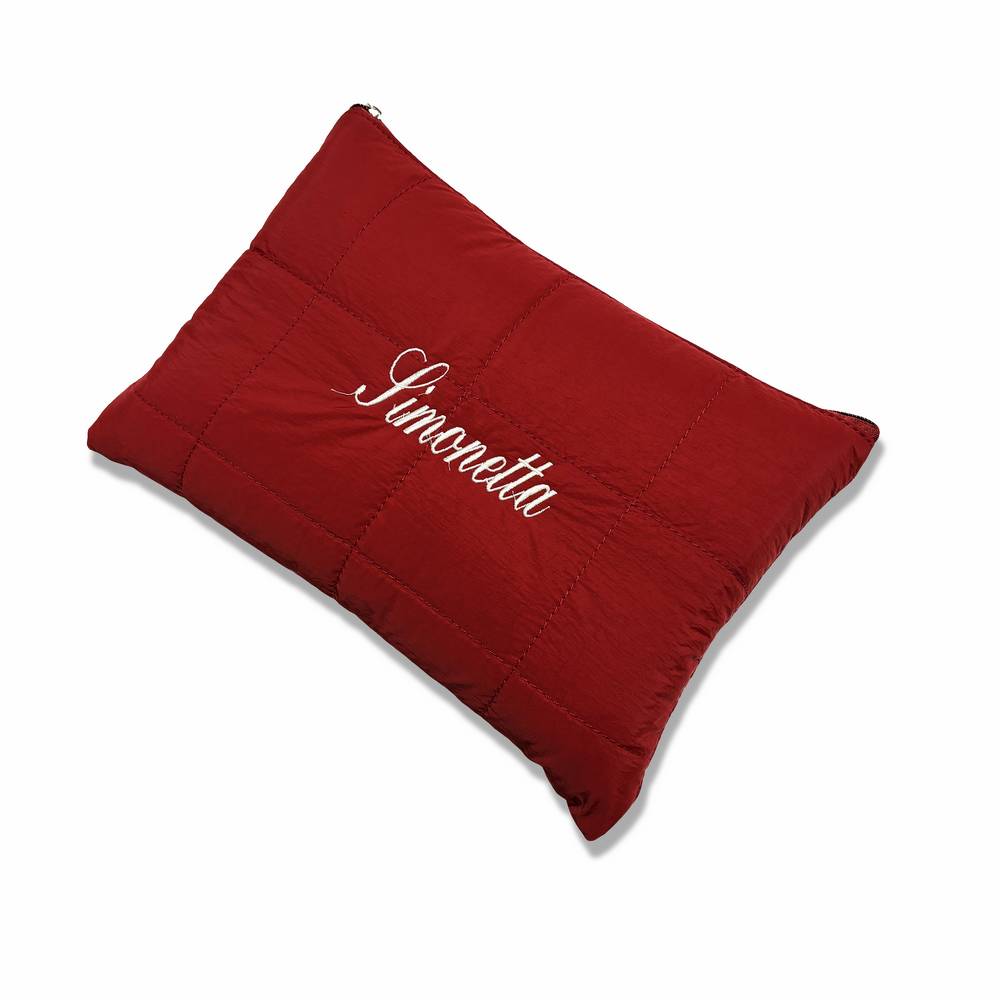 Pochette trapuntata Louise Bordeaux Personalizzata