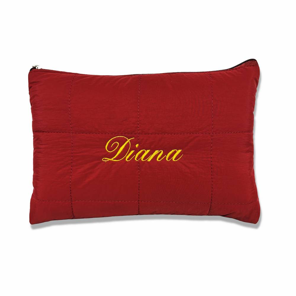 Pochette trapuntata Louise Bordeaux Personalizzata