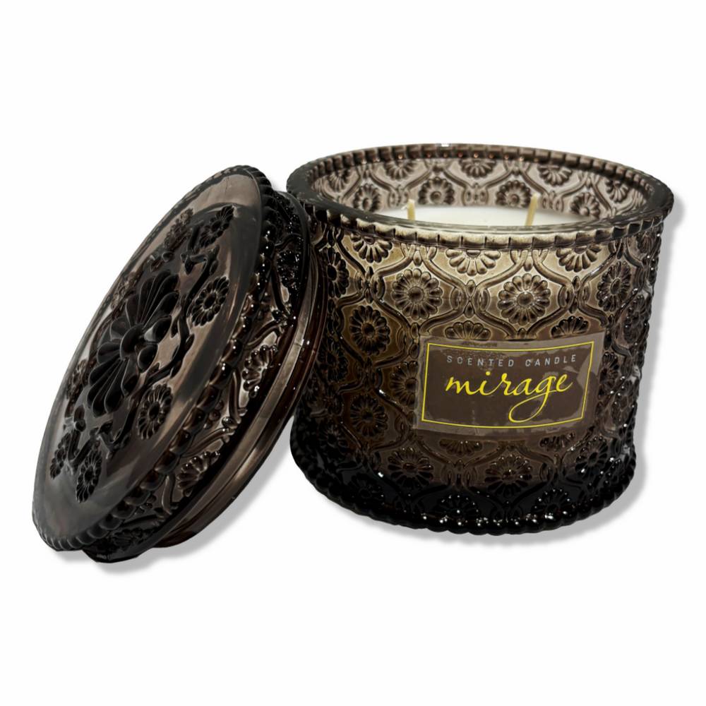 Candela profumata Mangowood&Saffron in Vetro in Scatola Regalo