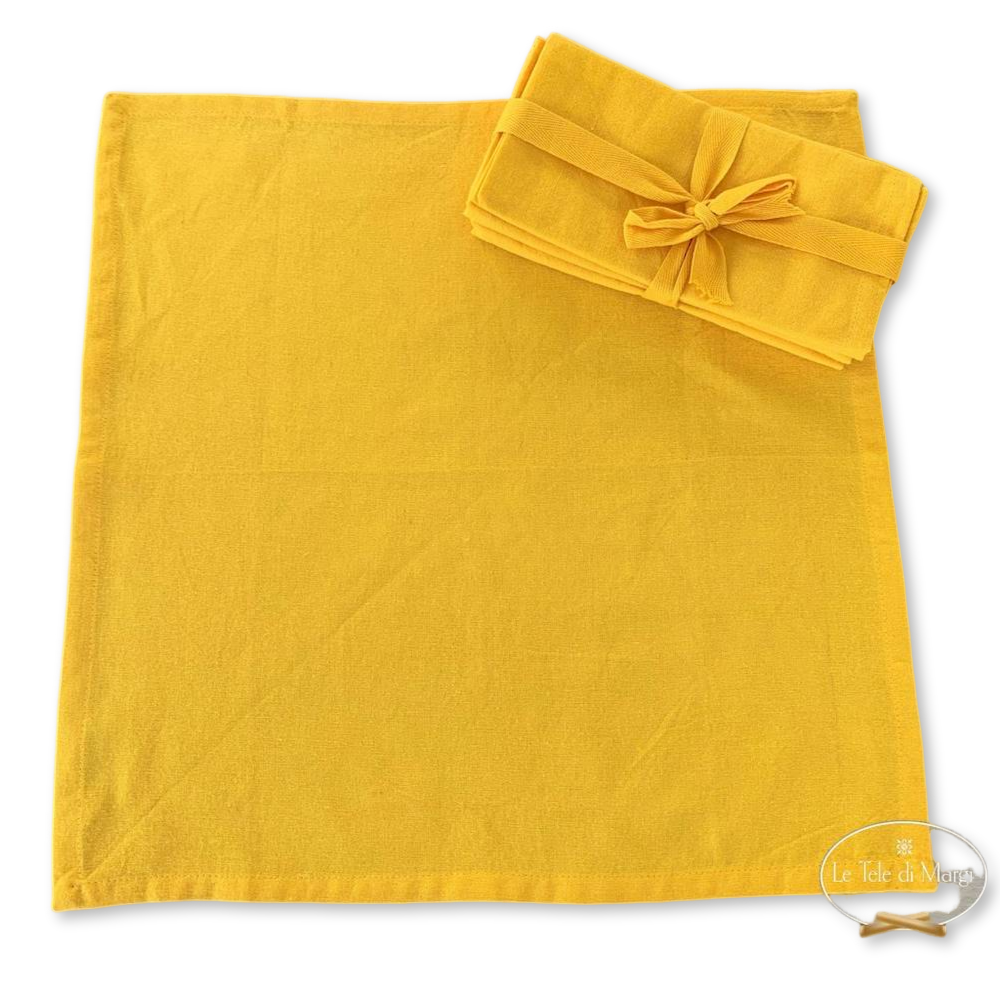 Set 4 tovaglioli giallo