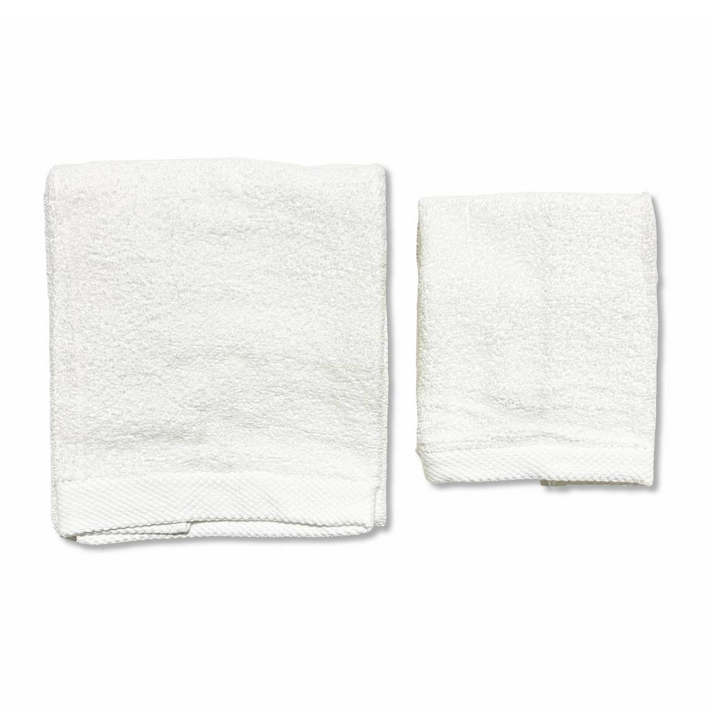 Coppia asciugamani 500 gr Melodie bianco