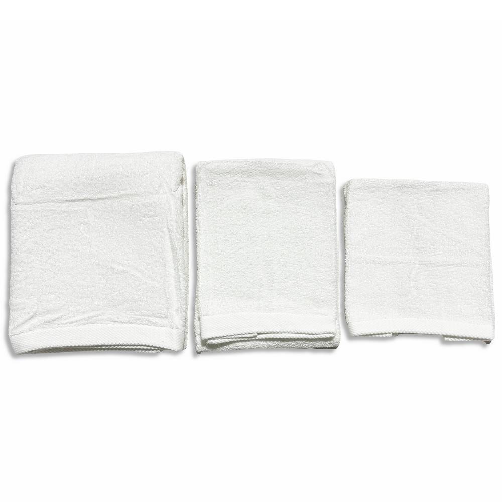 Set 3 asciugamani 500 gr Melodie bianco