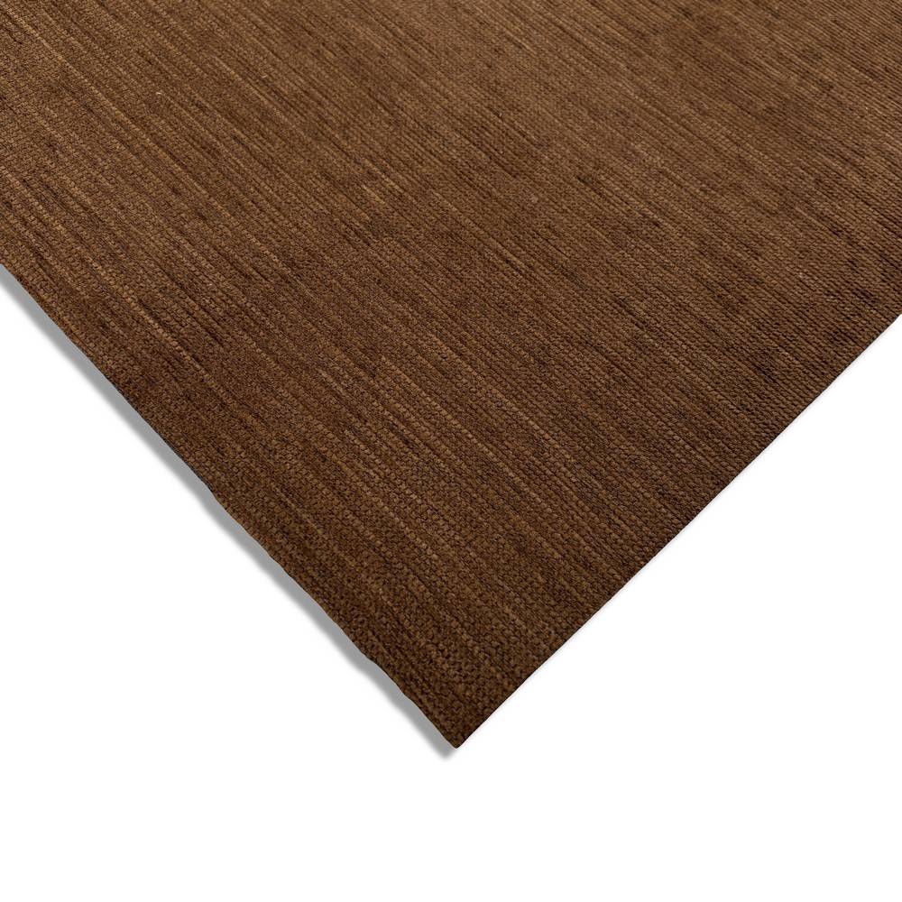 Passatoia a metro in ciniglia con fondo antiscivolo Cioccolato