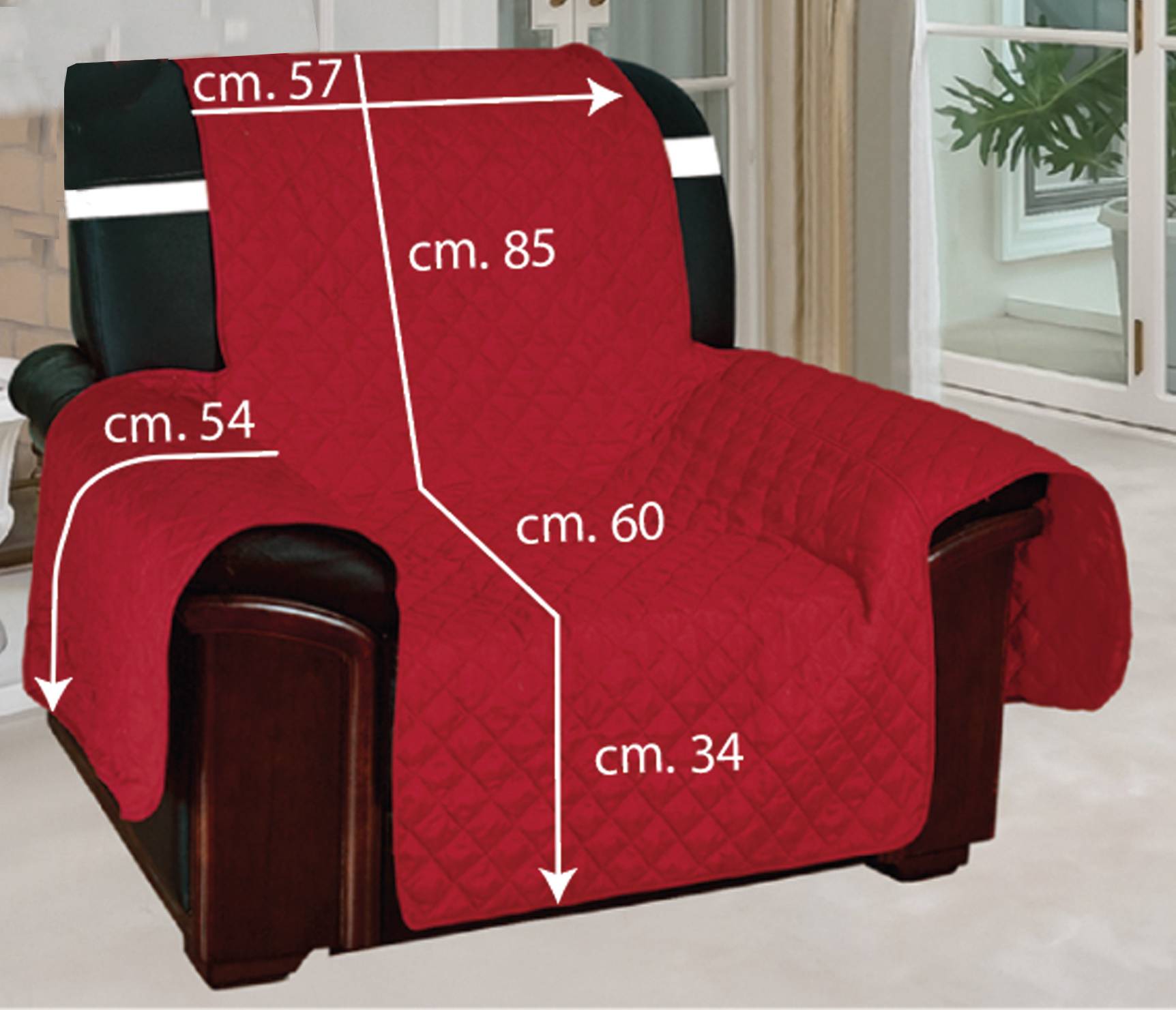 Copripoltrona trapuntato antimacchia beige