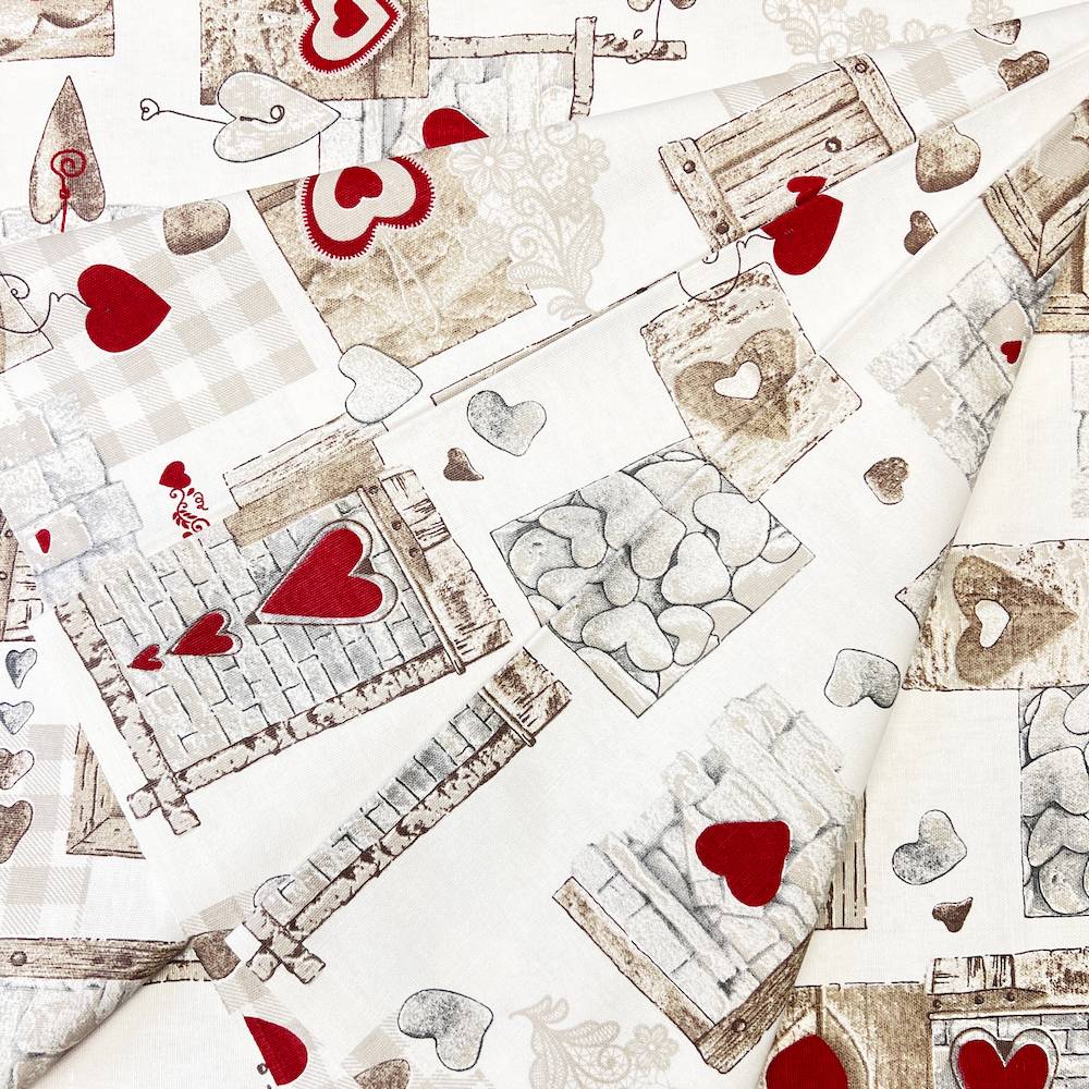 Telo arredo su misura Tirolese Shabby