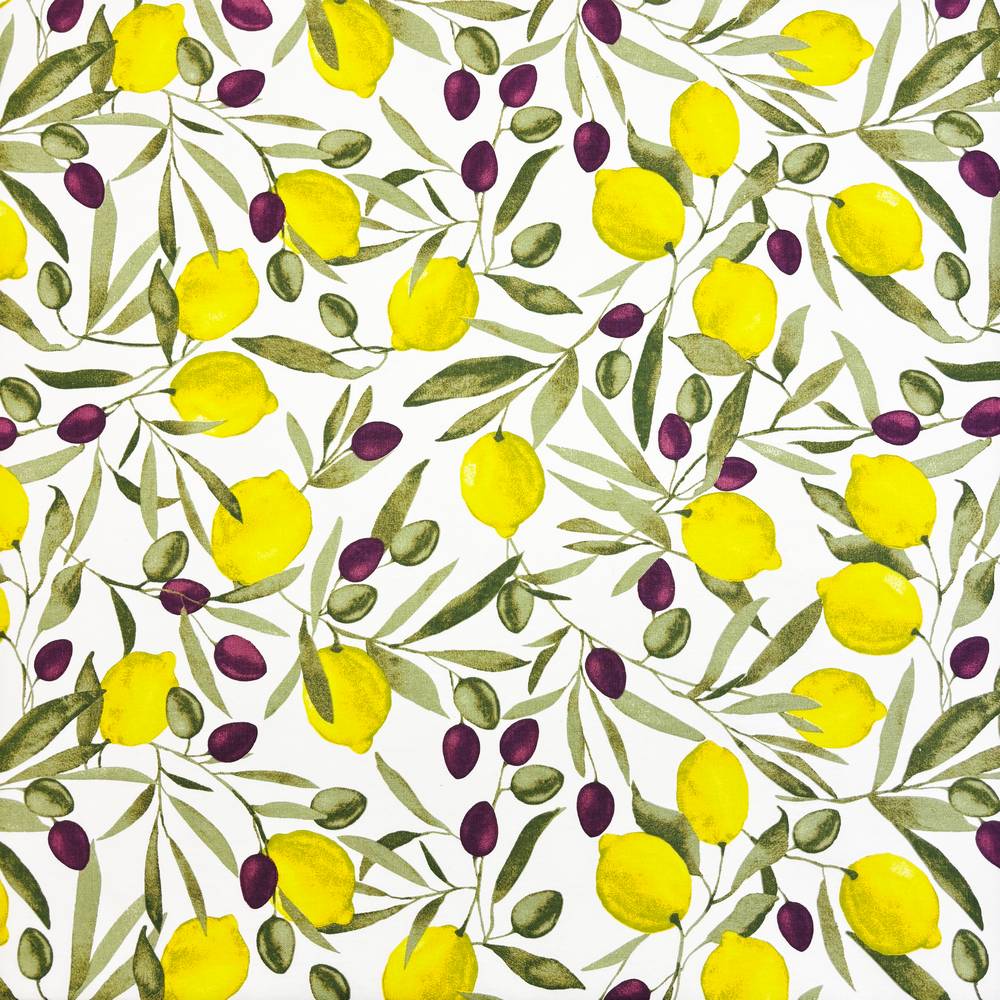 Tessuto a metro Limoni e olive