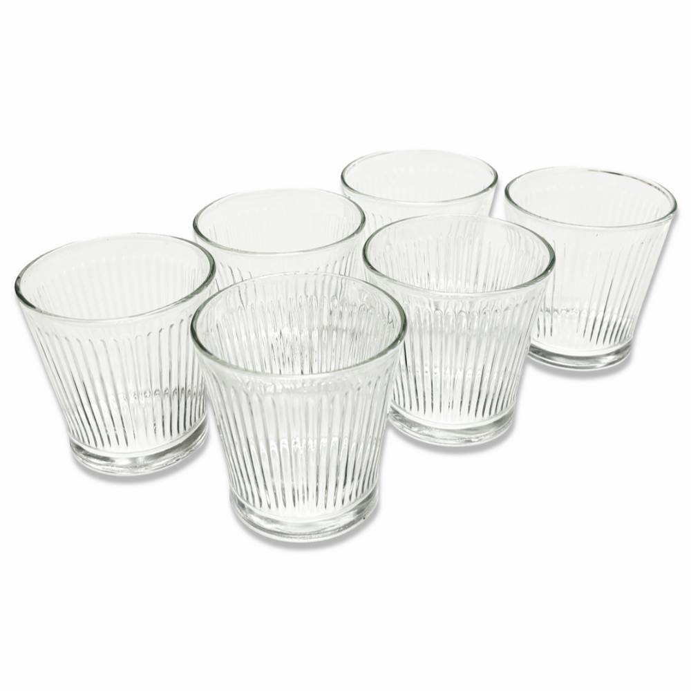 Set 6 bicchieri in vetro Lines