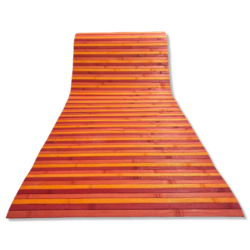 Passatoia a metro in bamboo degradè Rosso