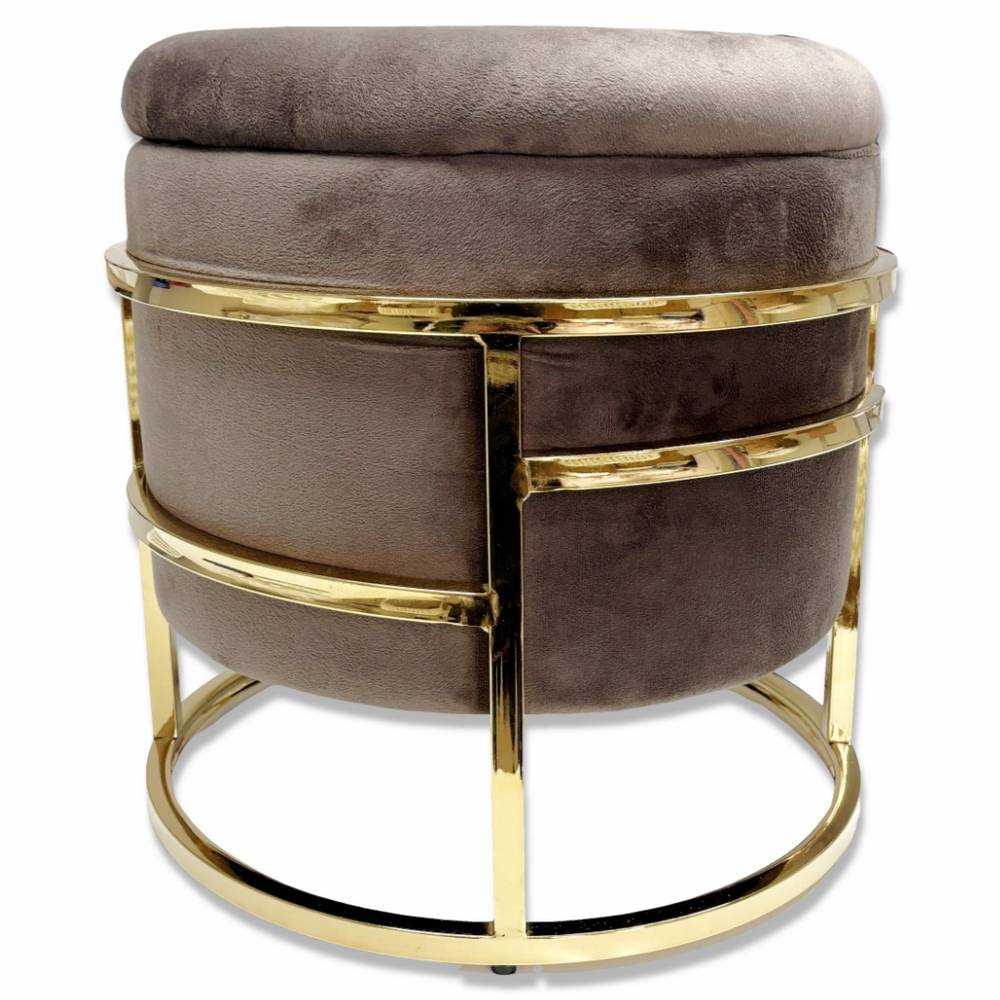 Pouf contenitore in velluto Spongy Testa di Moro