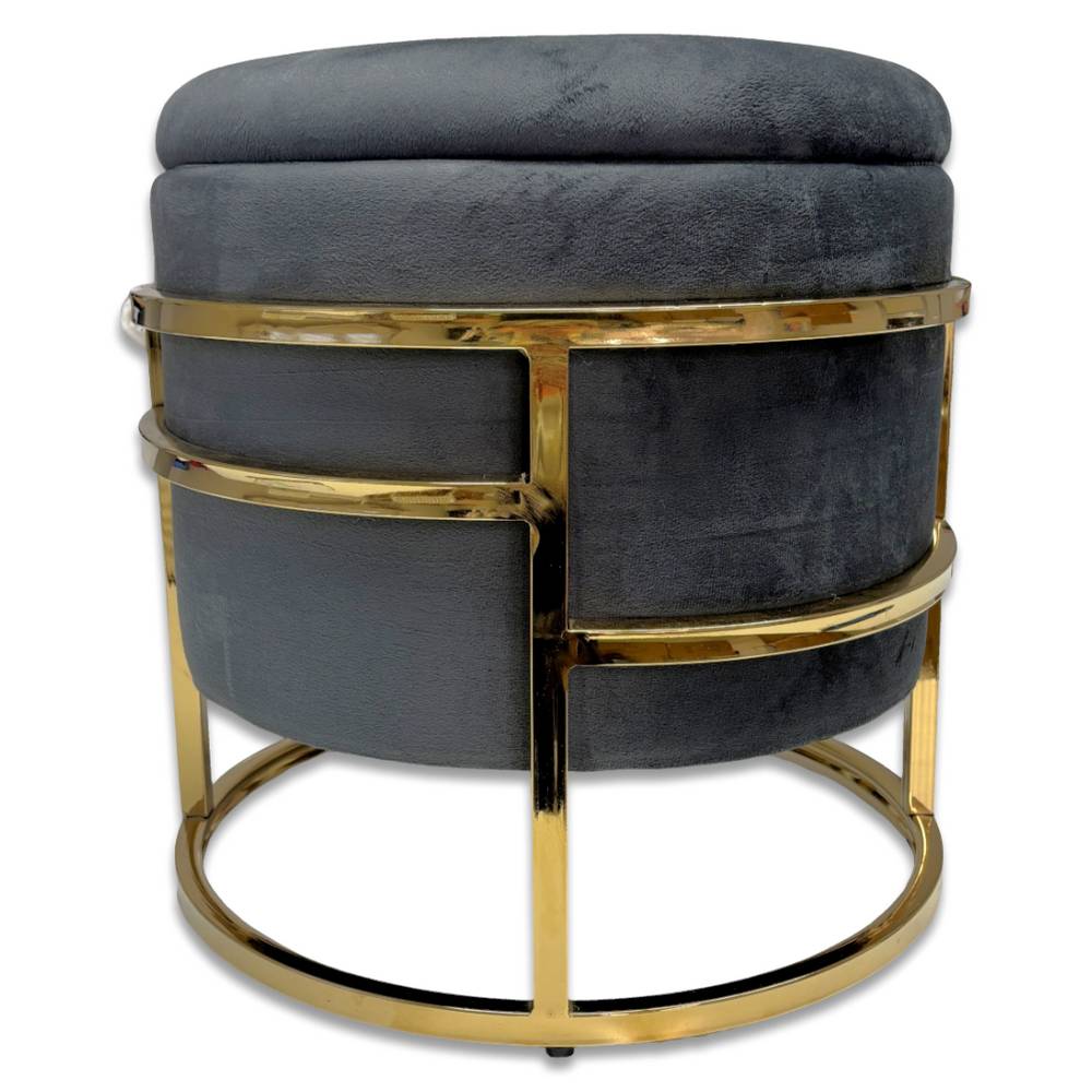 Pouf contenitore in velluto Spongy Stone